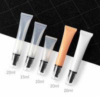 Tube de pompe sans air de 20ml personnalisé crème pour les yeux mat givré logo personnalisé emballage cosmétique de gros