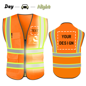<span class=keywords><strong>Gilet</strong></span> de sécurité réfléchissant pour cycliste, haute visibilité, rouge, pour travailleur portuaire - Product Image 2