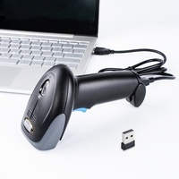 Escáner de Código de Barras Inalámbrico, Lector de Códigos QR 2D, Escáner CMOS de Mano con Cable USB, Escaneo Rápido, Disponible en Stock para Minoristas y Almacenes