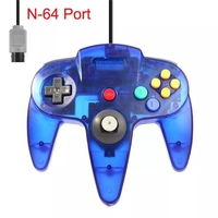 Joystick de Juego Transparente con Cable para Nintendo N64, Controlador de Juego para Nintendo N64