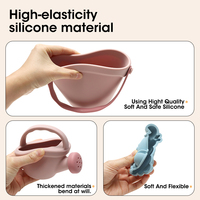 Ensemble de jouets de plage pour enfants en silicone écologique non toxique unisexe, pelle à eau, seau, jeu en plein air, couleurs personnalisables JINHONG