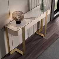 Table console de rangement en bois massif, style italien moderne minimaliste et écologique, pour salon, entrée, couloir