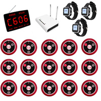 Multifunktionales Restaurant-Rufsystem-Set |   LED-Display + Signalverstärker + Uhren-Pager + Tischrufknöpfe