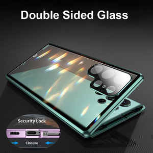 Estuches de teléfono de adsorción de vidrio doble Anti-Peep de lujo para <span class=keywords><strong>Samsung</strong></span> S25 S24 S23 <span class=keywords><strong>S22</strong></span> <span class=keywords><strong>Ultra</strong></span> Plus Fundas móviles transparentes Fundas para teléfonos móviles - Product Image 2