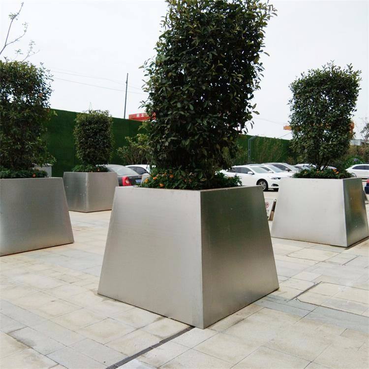 Modular Outdoor Stainless Steel Planter Box Planter Large Flower Pots · image 3