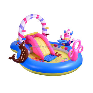Piscine gonflable multifonctionnelle pour enfants, thème cirque, en PVC, avec <span class=keywords><strong>toboggan</strong></span> aquatique et pulvérisation d'eau, nouvelle collection Sunshine - Product Image 4