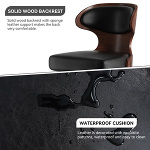 Taburete de Bar Ergonómico Moderno de Doble Color, en Cuero PU, Giratorio, Altura Ajustable, Asiento Grande, para Hotel, Cocina, Barra de Exterior - Product Image 2