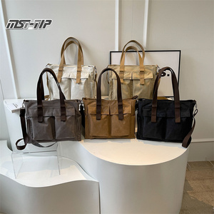 MyDays กระเป๋าแคนวาสแวกซ์กันน้ำมีช่องใส่ของพร้อมกระเป๋าสำหรับตั้งแคมป์ - Product Image 1