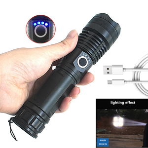 Linterna Táctica Recargable USB de 1500 Lúmenes con <span class=keywords><strong>Zoom</strong></span> XHP50, Potente Linterna de Mano Resistente al Agua con LED para Camping - Product Image 1
