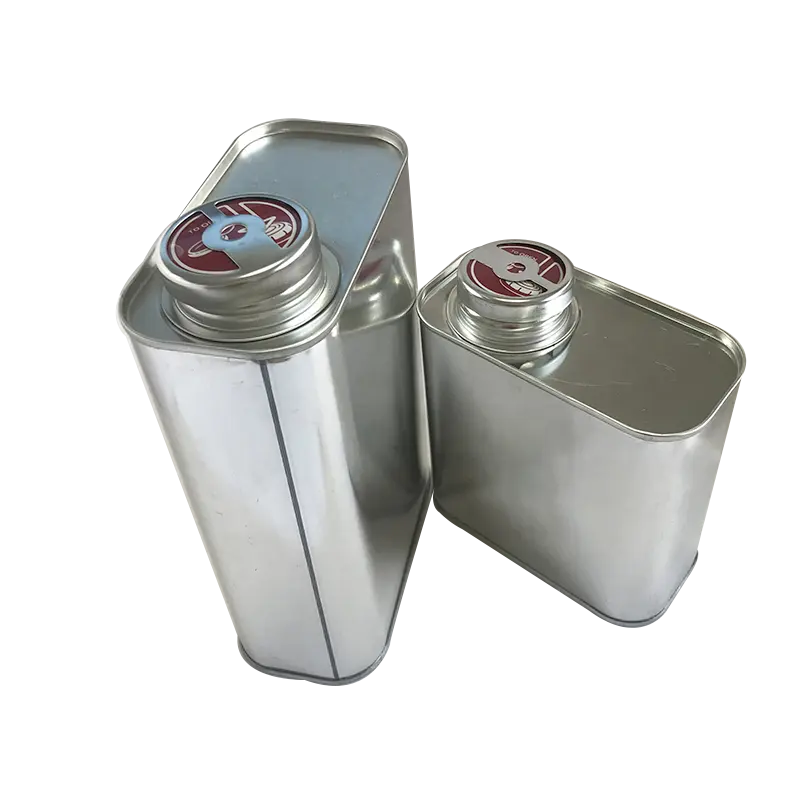 ガソリンオイル化学薬品用長方形Fスタイル1Lスクエア金属錫オイル缶中国メーカー