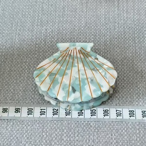 Pinza de Pelo de Acrílico con Diseño de Concha Marina, Pinza de Pelo con Forma de Tiburón, Decoración para el Cabello de Niña, Estilo Francés Elegante para Bodas - Product Image 3