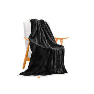 Manta de Coral Negra, Suave y Acogedora, para Sofá, Cama, Cálida y Decorativa, para Sala de Estar, Dormitorio, Sillón - Product Image 2