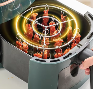 2025 מתקן חדש מתלה שיפוד גריל נירוסטה <span class=keywords><strong>304</strong></span> bbq Kabob סט 24 שיפודי בשר אנכיים עם תלייה עגולה - Product Image 4