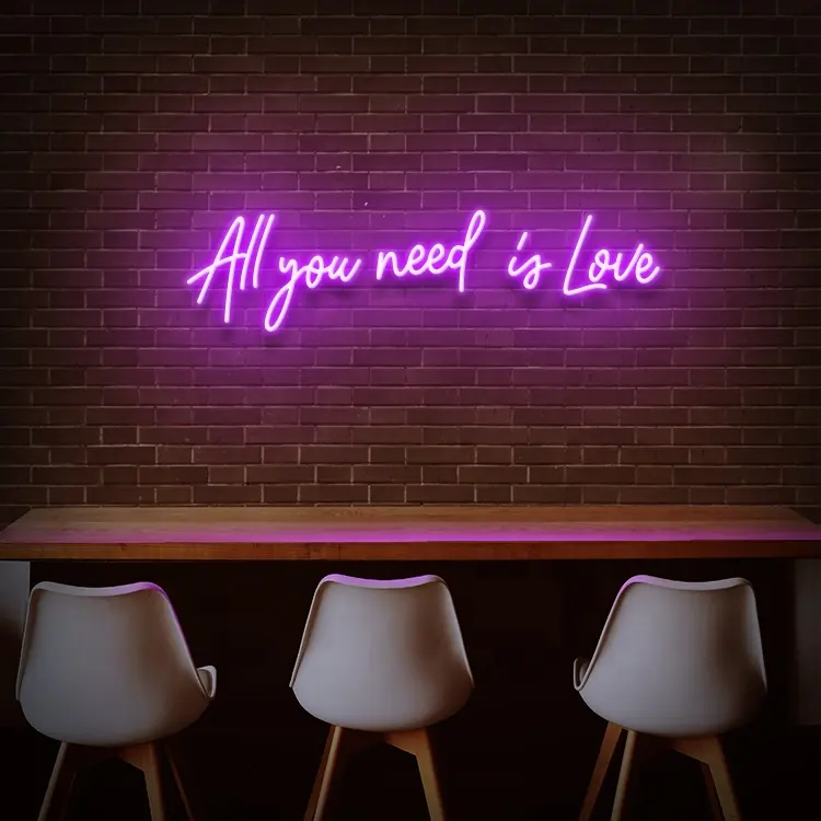 Koncept You Need Is Love Neon Sign Custom Led Light New Arrival Love Letter All for Wedding Free Drop Shipping 80cm