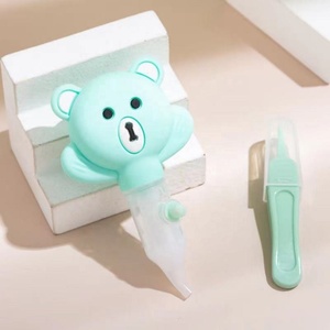 Aspirador <span class=keywords><strong>Nasal</strong></span> Manual para Bebés, de Silicona de Grado Alimenticio, Producto para Limpiar Mocos, con Clip - Product Image 3