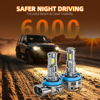Ampoules de phares LED ZIGOCAR 12V 30W 3000LM 6000K H4/H7/H11/9005/9006/9012/5202, montage universel, Plug & Play, phares de voiture