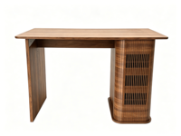 Table de bureau extensible moderne en bois sur mesure pour la maison, l'étude et l'utilisation informatique – Table compacte pour ordinateur portable en bois durable