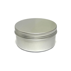 Boîte ronde filetée en aluminium de 250 ml pour baume, cire capillaire, maquillage – Emballage de rangement en métal - Product Image 6