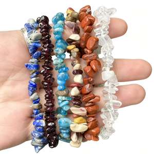 फैक्टरी आध्यात्मिक उत्पाद उपचार क्रिस्टल क्राफ्ट्स लाल जैस्पर ऑरा क्वार्ट्ज मिश्रित सामग्री ब्रोच और ऊर्जा के लिए चिप्स ब्रेसलेट - Product Image 3