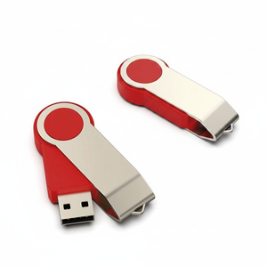 Chiavetta USB Girevole Rossa 16GB con Design Rotante in Metallo - Product Image 2