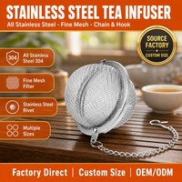 YOPUJIU Infuseur à thé en acier inoxydable réutilisable, boule à thé en maille extra fine, filtre diffuseur pour le brassage