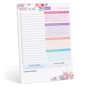 Almofadas de notas de mesa personalizadas, design personalizado diário para fazer notas de mesa bloco de notas