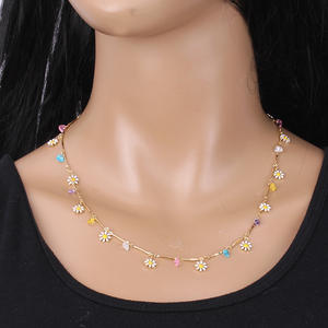 Collar de Clavícula con Diseño de Flor, Aleación de Zinc, con Diseño de Margarita, para Regalo - Product Image 2