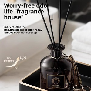 Ensembles de diffuseurs de roseaux d'intérieur haut de gamme parfum d'huile essentielle de parfum de gardénia de longue durée pour les ornements de chambre d'hôtel toilettes - Product Image 2