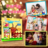 Kit d'art mosaïque en mousse amusant pour enfants, ensemble de bricolage en mousse EVA, thème animaux de la ferme, livre d'activités fait main pour tout-petits