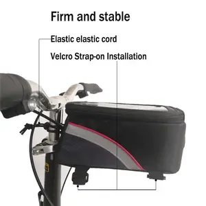 Велосипедные водонепроницаемые сумки на раму велосипеда, сумка для сотового телефона на руль с передней трубкой и сенсорным экраном, сумка для горного и дорожного велосипеда