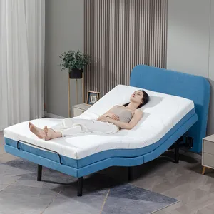 Schlafzimmer möbel Remote Faltbarer Steuer rahmen Super King Size Luxus verstellbares Bett mit Memory Foam Matratze