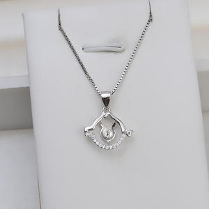 Colgante de Plata S925 con Signo Zodiacal de Cerdo para Mujer, Accesorio Simple para DIY con Perla 8-9, Cadena para Clavícula, Dijes de Piedra, Compatible con 1468 - Product Image 1