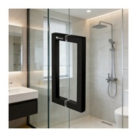 Barre de suspension de serviettes de luxe pour salle de bain, poignée carrée pour porte de douche, levier de tirage en verre