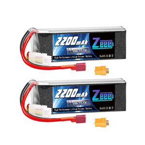 Zeee 3S LiPo แบตเตอรี่2200MAh 11.1V 35C แบตเตอรี่เคสนิ่มพร้อมขั้วต่อ Deans T - Product Image 1