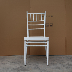 เก้าอี้ทิฟฟานี่สีขาวทองพร้อมเบาะรองนั่งสำหรับงานเลี้ยงงานแต่งงานงานเลี้ยงโรงแรม - Product Image 5