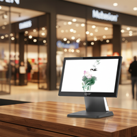 Système de point de vente tout-en-un à écran unique ou double de 15,6 pouces, caisse enregistreuse tactile pour supermarché, vente en gros