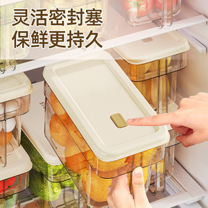 Refrigerator Storage Box With Clip On Lid Airtight Fresh Keeping For <b>Eggs</b> Fruits Vegetables - Product Image 1