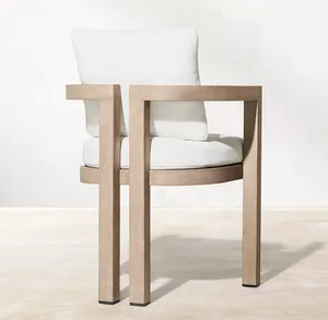 Vendita calda mobili da giardino legno 6 8 10 posti moderno pranzo braccioli sedie set teak tavoli all'aperto