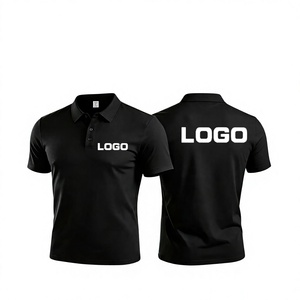 Custom Printed White Men's Polyester Polo Shirt Breathable Waterproof Windproof Work Fashion Uniform Silk Screen Printed ODM - Product Image 1