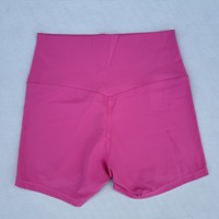 Shorts Deportivos de Cintura Alta para Mujer, Color Sólido, Ajustados, para Yoga, Ciclismo, Entrenamiento Completo, Correr, Atletismo