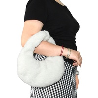 Sac cosmétique en polaire Sherpa personnalisé avec logo Bestpacking, fabrication directe OEM/ODM, sac à maquillage en peluche, doublure florale, trousse de toilette de voyage