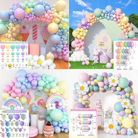 Kit de bricolage en forme d'arche de ballons roses, décorations de fête pour fille, fournitures de fête pour premier anniversaire de princesse, pour kit de décoration de ballons, vente en gros