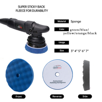 Nouvelle conception de tampon de polissage double couche en mousse S-HDO bleue de 100 mm pour polisseuse de voiture avec tampons de polissage double couche en mousse à mémoire de forme