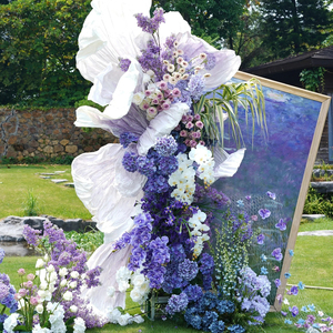 Bande <span class=keywords><strong>de</strong></span> fleur artificielle violette décoration <span class=keywords><strong>de</strong></span> mariage décoration <span class=keywords><strong>de</strong></span> <span class=keywords><strong>fond</strong></span> <span class=keywords><strong>de</strong></span> scène Offre Spéciale - Product Image 1