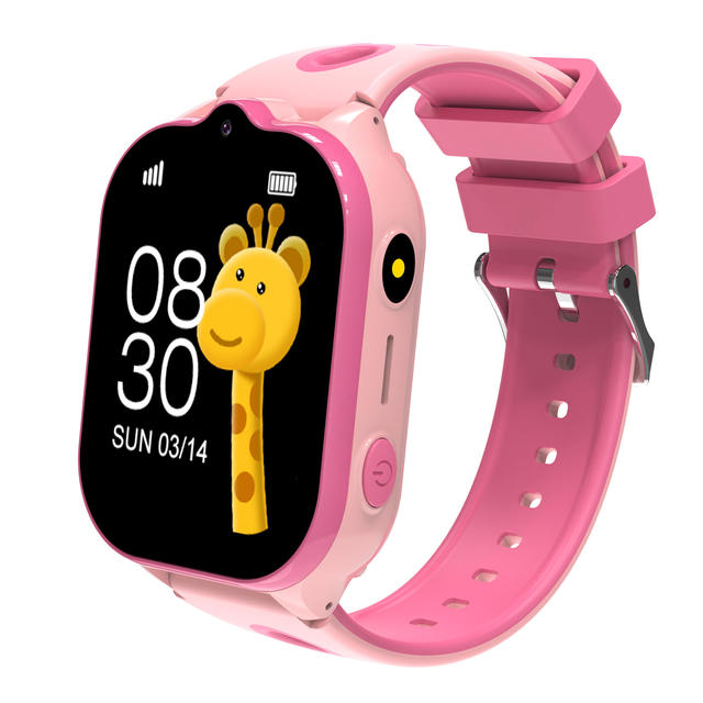 Android 4G Toddler Watch GPS LBS WiFi Position Video Call Games Remote Control Built-in Thermometer IPS Display Rubber Calendar
