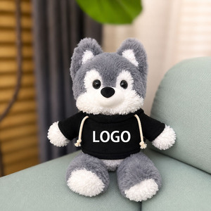 Nuevo Peluche de <span class=keywords><strong>Lobo</strong></span> y Husky, Juguete de Peluche Suave, Almohada para Dormir para Niños, Logotipo Personalizado Disponible - Product Image 5