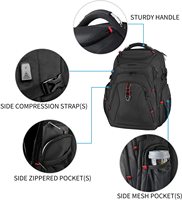 Sac à dos pour ordinateur portable spacieux avec compartiment grande capacité et poche RFID