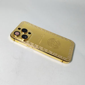 <span class=keywords><strong>Coque</strong></span> de protection pour téléphone portable avec cadre en or de luxe avec boîtier en or véritable plaqué Zircon pouvant être personnalisé logo pour iPhone - Product Image 6