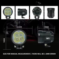 Feu de travail LED universel LIU HJG IP65 pour moto, camion, voiture, avec fonction DRL et feu antibrouillard ambre