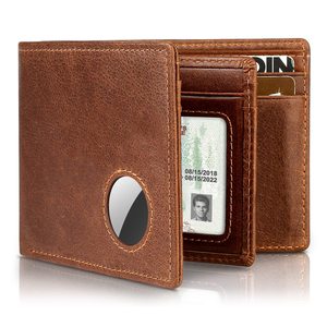 Men's Genuine Leather Tri-fold <b>Wallet</b> With <b>RFID</b> <b>Blocking</b> And AirTag Slot For Everyday Use - Product Image 1